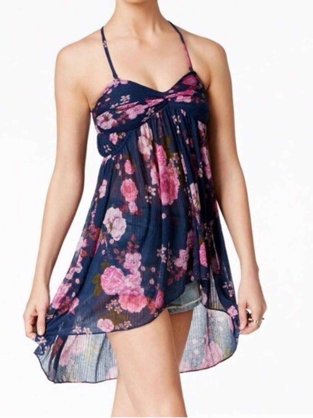 Free People Mirage Convertible Top Floral M Boho Y2K
